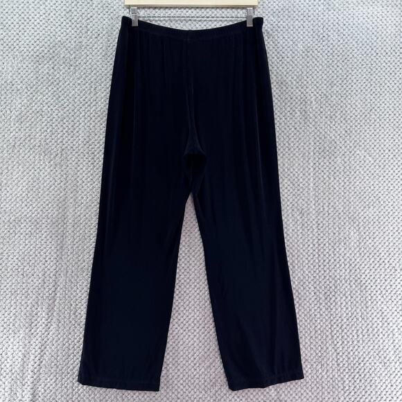 Chicos Travelers Pants Womens 2P US12/14P Black Naia Stretch Straight PullOn - Picture 5 of 13